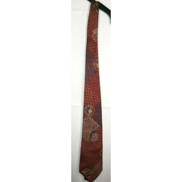 Tommy Hilfiger %100 Italian Silk Brown Paisley Tie WPL #2831 - Picture 1 of 9